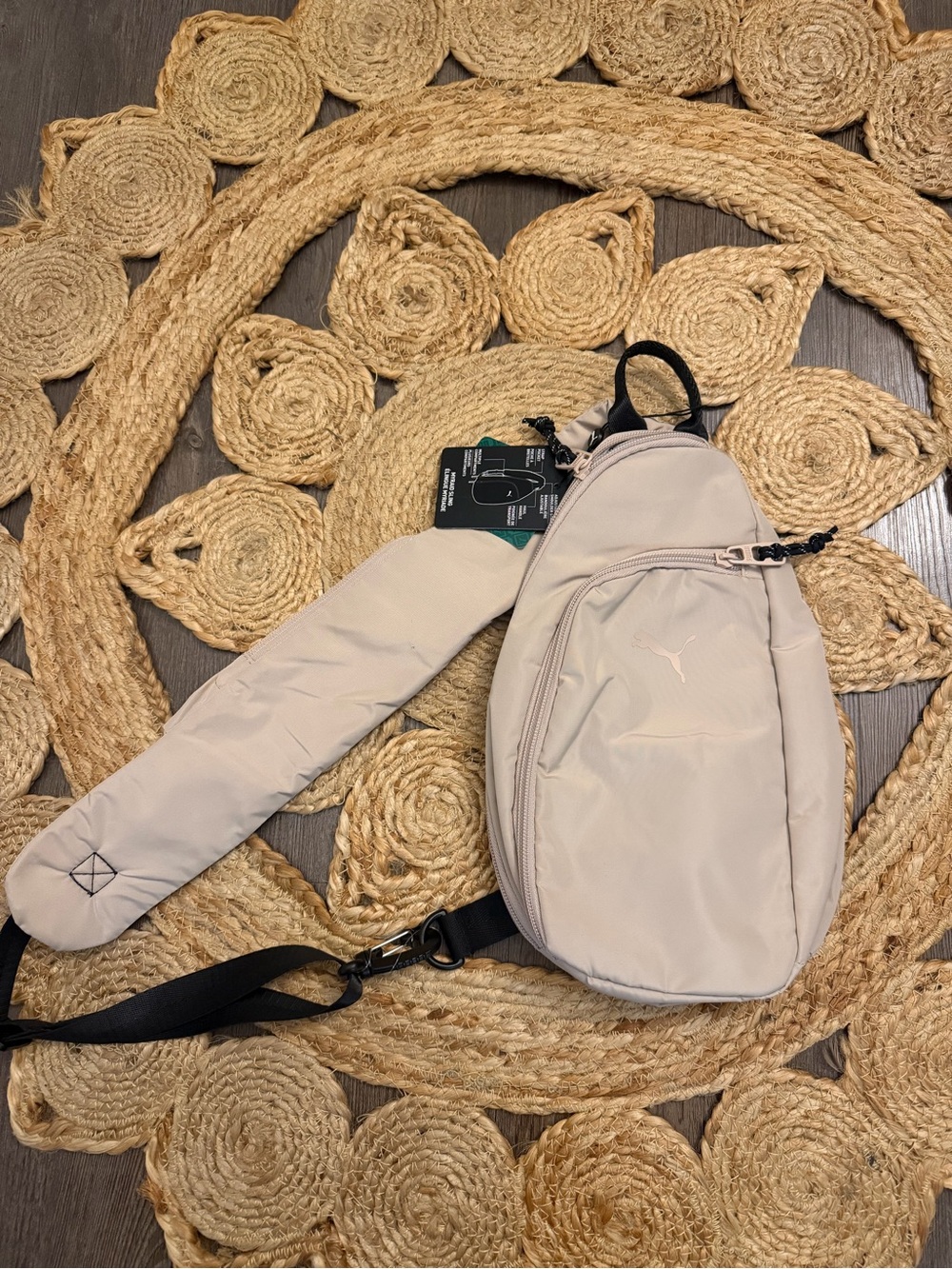 PUMA Beige Sling Bag – Compact Crossbody Pack
